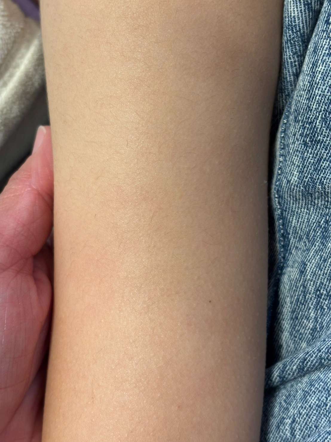 しっかり刷り込んで馴染ませた直後の子どものもちもち肌状態